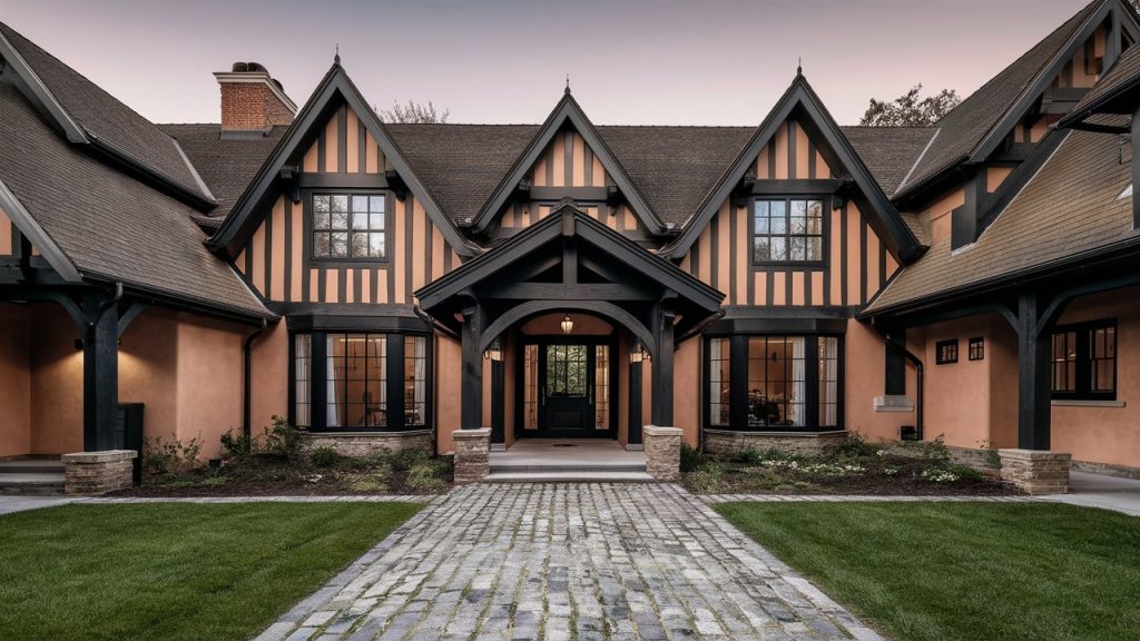 modern tudor style house