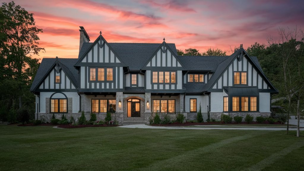 modern tudor style house